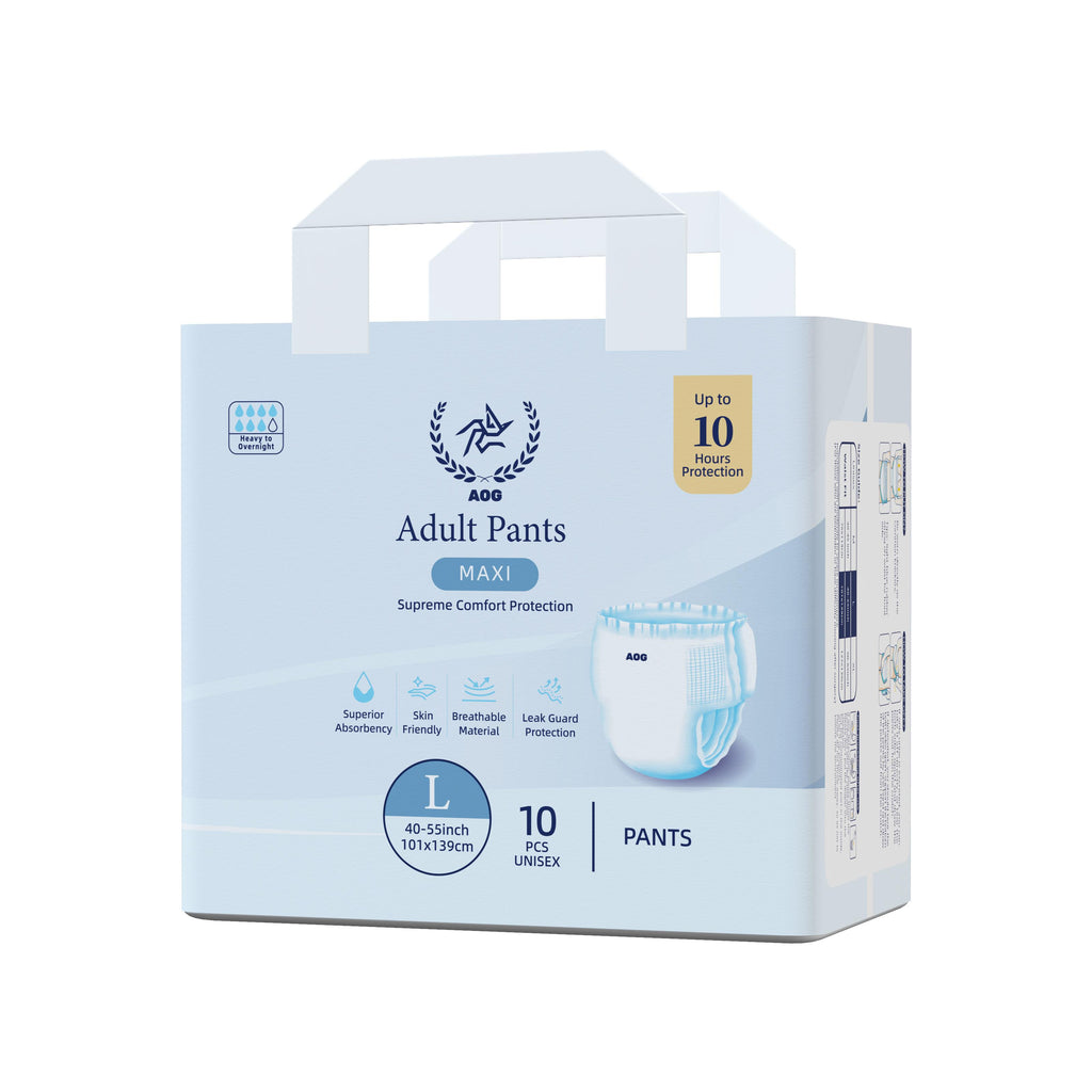 AOG Pants Maxi Adult Diapers | Heavy / Overnight Absorbency | Up to 10 Hours Protection