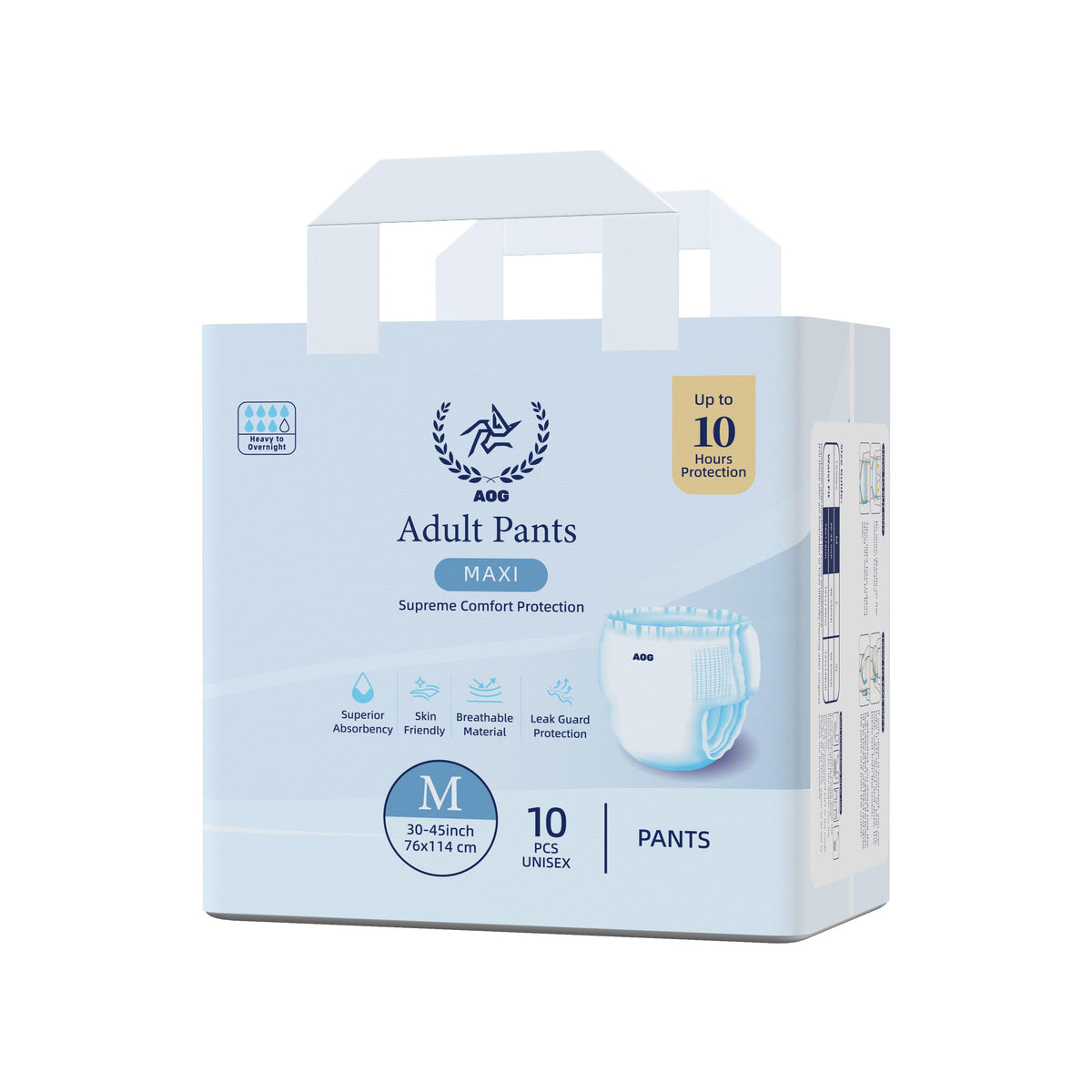 AOG Pants Maxi Adult Diapers | Heavy / Overnight Absorbency | Up to 10 Hours Protection