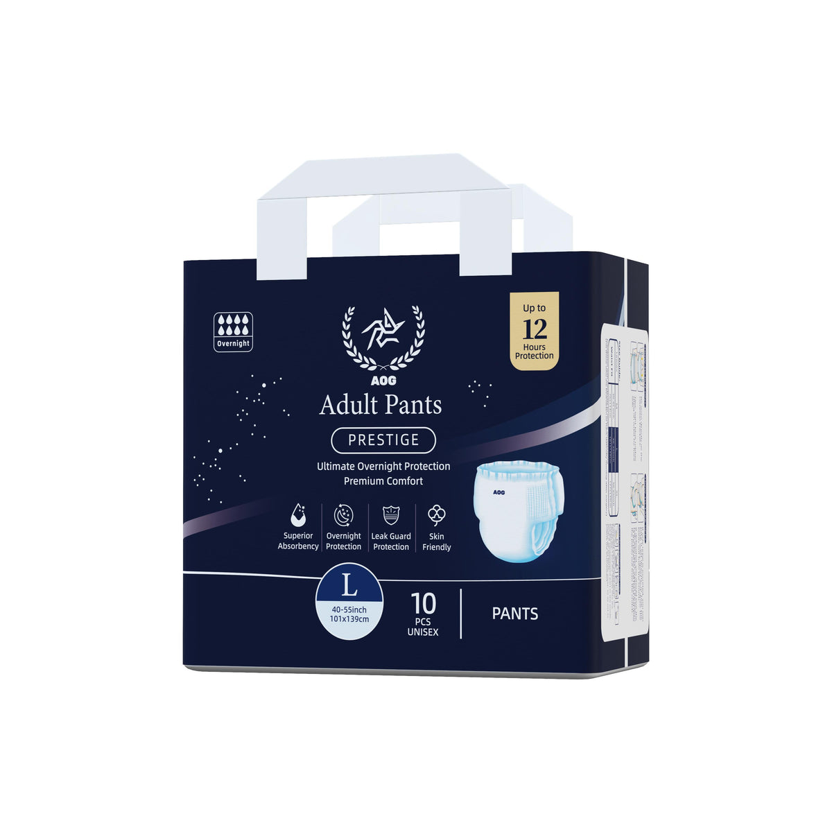 AOG Pants Prestige Adult Diapers | Ultimate Overnight Absorbency | Up to 12 Hours Protection
