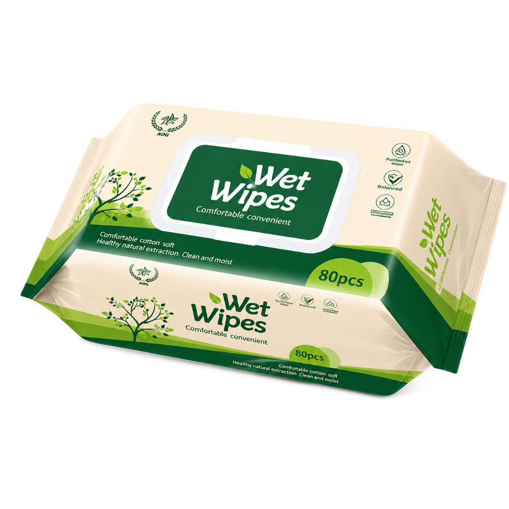 AOG 99% Purified Water Wet Wipes 80s - 10 packs