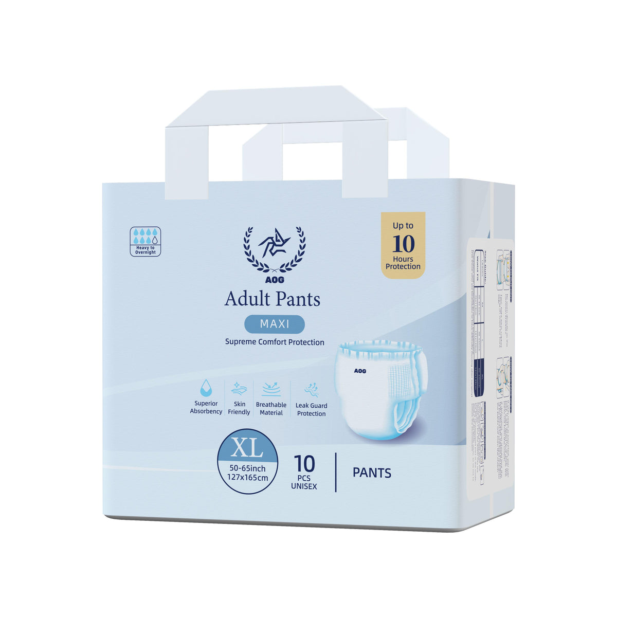 AOG Pants Maxi Adult Diapers | Heavy / Overnight Absorbency | Up to 10 Hours Protection